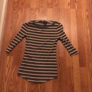 Gray and tan sweater from Carole Little